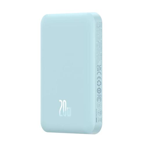 Acumulator extern Baseus Magnetic Mini Wireless, 5000 mAh, Incarcare rapida, 20W, cablu USB-C inclus (Albastru)