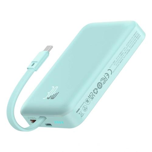 Acumulator extern Baseus Magnetic Mini Wireless, 10000mAh 30W, Incarcare rapida, USB-C (Albastru Deschis)
