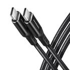 Axagon BUCM2-CM15AB USB-C USB-C cablu de date si incarcare, incarcare PD3.1 max 240W, 1,5 m (Negru)