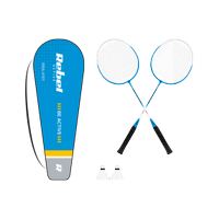 Set Badminton Rebel Active RBA-4101, 2 rachete, 2 fluturasi, husa pentru transport (Albastru)