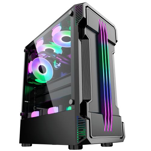 Sistem PC Refurbished GAMING Genesis, 8th-Gen Intel® SIX-CORE™ i5-8400 4.00GHz Turbo, 8GB DDR4, 1TB SSD, Radeon RX550 4GB GDDR5 (Negru)