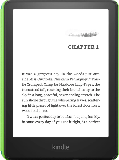 eBook Reader Amazon Kindle Paperwhite Kids Emerald Forest, Ecran 6.8inch, 300ppi, 16GB Flash, USB Type-C, WiFi (Verde)