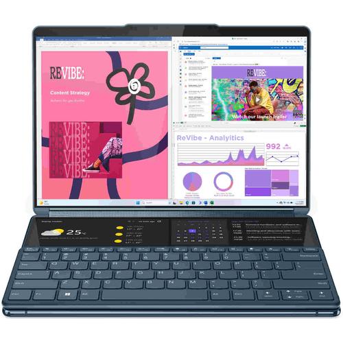 Ultrabook Lenovo Yoga Book 9 13IMU9 (Procesor Intel® Core™ Ultra 7 155U (12M Cache, up to 4.80 GHz) 13.3inch 2.8K Touch, 32GB, 1TB SSD, Intel® Graphics, Win 11 Pro, Albastru) - 0 | YEO