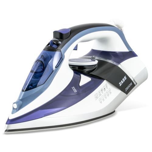 Fier de calcat cu abur Zass A 22, 2800 W, Rezervor apa 0.45 L, Calcare uscata/aburi, Auto-curatare, Anti-calcar, Anti-picurare (Alb/Albastru) - 0 | YEO