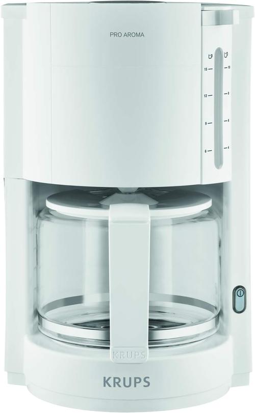 Cafetiera KRUPS ProAroma F 309 08, Cana de sticla (Alb)