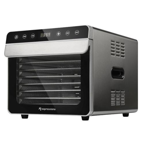 Deshidrator alimente cu 8 tavi Smart Food Espressions, 700W, Carcasa si tavi inox, Termostat 35-85°C, Timer 48 ore, Inox