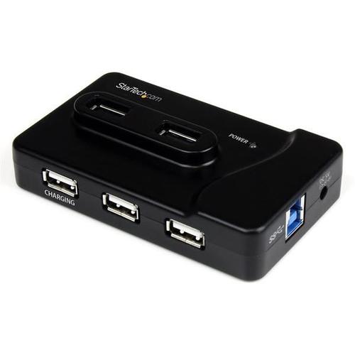 Hub USB Startech ST7320USBC, 6x USB 3.2 gen 1, 4x USB 2.0 (Negru)