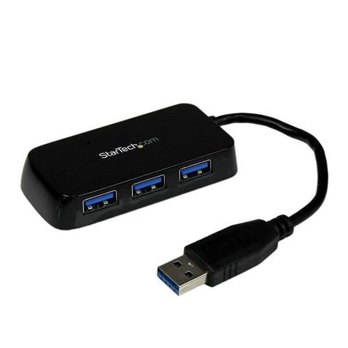 Hub USB Startech ST4300MINU3B, 4x USB 3.2 Gen 1 (Negru)