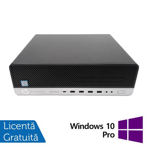 Calculator Sistem PC Refurbished HP EliteDesk 800 G5 SFF, Intel Core i5-9500 3.00-4.40GHz, 8GB DDR4, 256GB SSD + Windows 10 Pro