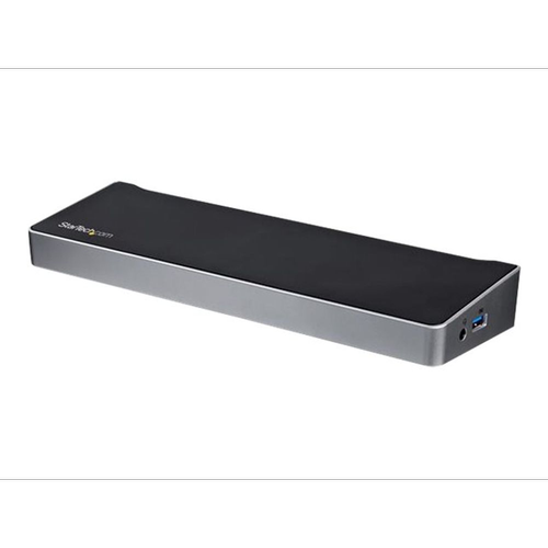 Statie de andocare si replicator de porturi USB 3.2, Startech USB3DOCKH2DP, Gen 1 (3.1 Gen 1) tip A, cu fir (Negru/Argintiu)