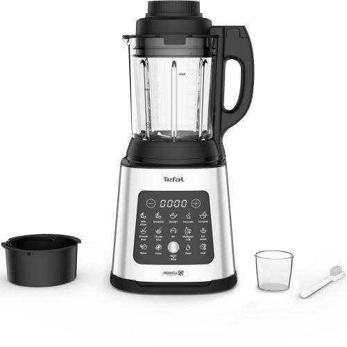 Blender Tefal PerfectMix Cook BL83SD30, 1400W, capacitate 1.75L, viteza variabila, 10 programe pentru retete calde si reci, functie de gatire la aburi, functie de maruntire a ghetii, lame detasabile Powelix (Argintiu/Negru)