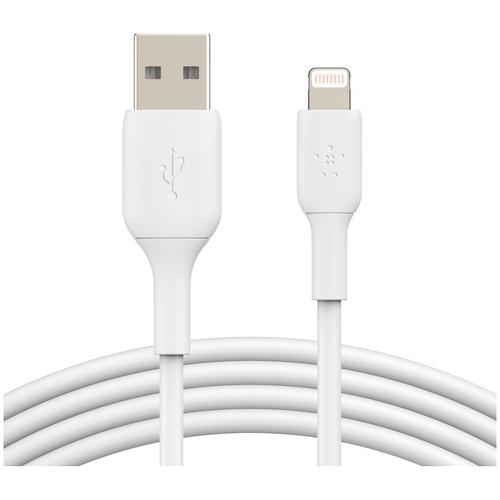 Cablu Belkin BOOST CHARGE USB-A catre Lightning, PVC, 2M (Alb)
