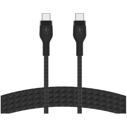 Cablu de date Belkin BOOST CHARGE PRO Flex USB-C catre USB-C 2.0, Silicon impletit, 1M, Negru