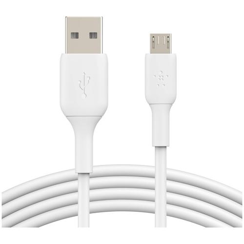 Cablu Belkin BOOST CHARGE Micro-USB catre USB-A, PVC, 1M, Alb