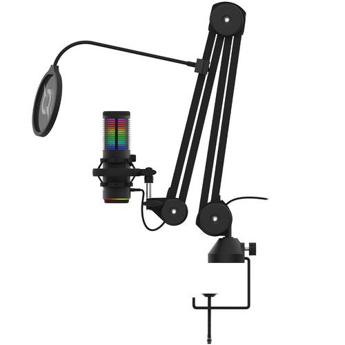 Microfon AQIRYS Galileo, cardioid & omnidirectional, USB-C (Negru)