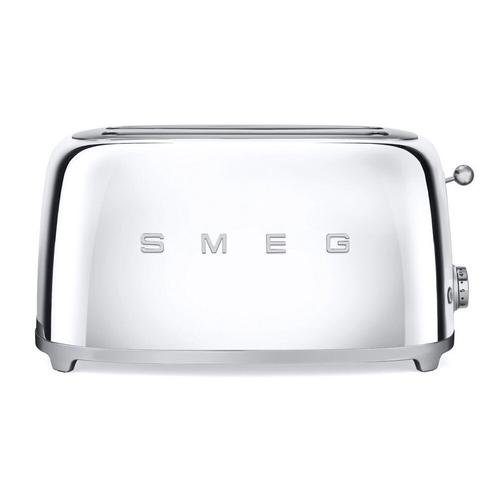 Prajitor de paine Smeg TSF02SSEU, 1500 W, 4 felii, 6 niveluri pentru rumenire (Argintiu)