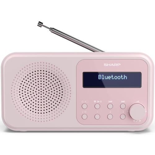 Radio portabil digital Sharp Tokyo, DAB+, FM RDS, Bluetooth, Roz