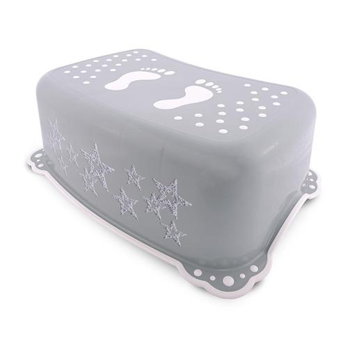 Inaltator baie antiderapant LORELLI Little Stars Grey,  insertii cauciuc
