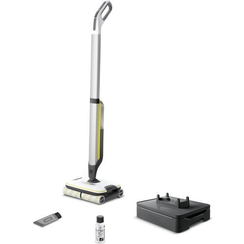 Mop electric Karcher FC 7 Cordless, 1.055-701.0, 25.55 V, 400 ml (apa curata)/ 200 ml (apa murdara), latime rola 30 cm, autonomie 45 minute (max.), statie de parcare/ curatare (Alb/Negru) - 0 | YEO