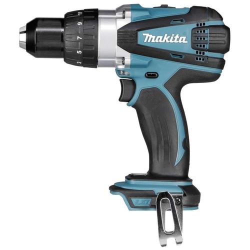 Masina de gaurit si insurubat cu percutie Makita DHP458Z, 91Nm, 18V, fara acumulator si incarcator (Albastru)