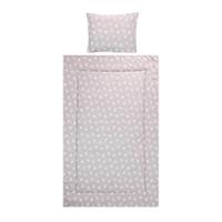 Set lenjerie pat 3 piese Lorelli Cosy Abstract Leaves Grey Beige, bumbac