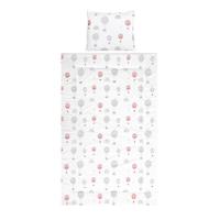 Set lenjerie pat 3 piese Lorelli Cosy Baloons Grey, bumbac