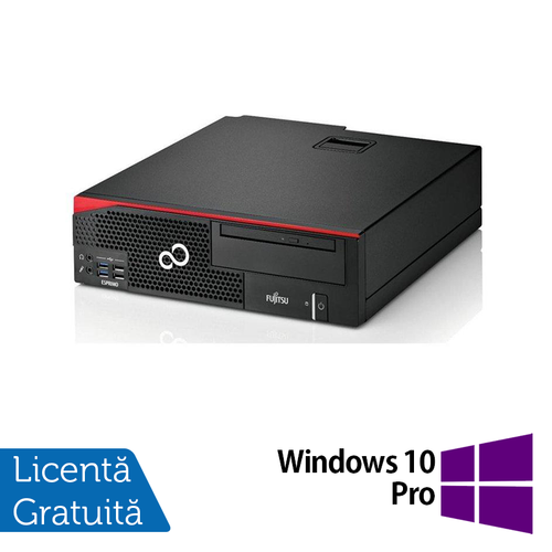Calculator Sistem PC Refurbished Fujitsu Esprimo D556 SFF, Intel Core i3-6100 3.70GHz, 8GB DDR4, 500GB HDD + Windows 10 Pro