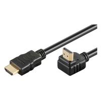 Cablu HDMI, conector 90 grade, High Speed, 4K, Versiunea 1.4, conectori auriti, 1m, PremiumCord kphdmea1