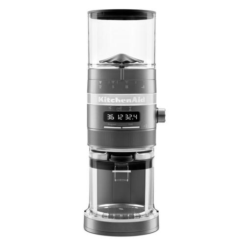 Rasnita electrica de cafea KitchenAid Artisan 5KCG8433EMS, 150 W, 70 setari macinare (Gri/Argintiu)