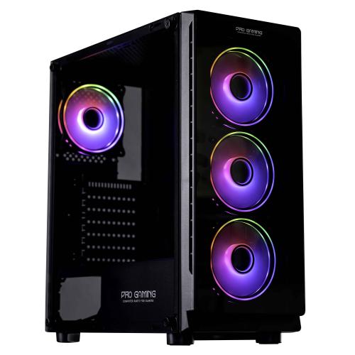 Sistem PC Refurbished GAMING Black Viper, 9th-Gen Intel® SIX-CORE™ i5-9400 4.10GHz Turbo, 16GB DDR4, 1TB SSD, Radeon RX550 4GB GDDR5 (Negru)