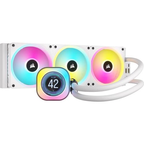 Cooler CPU Corsair iCUE LINK H150i LCD, AIO 360 mm, 2400 rpm, iluminare RGB (Alb) Cooler CPU Corsair iCUE LINK H150i LCD, AIO 360 mm, 2400 rpm, iluminare RGB (Alb)