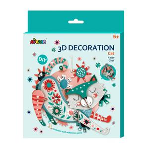 Decoratiune 3D - Pisica, carton, Avenir, 5 ani +