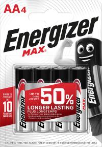 Baterii Energizer Max AA, LR6, 1.5V, 4 buc/set