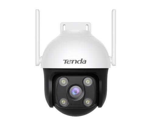 Camera supraveghere video exterior Tenda RH7-WCA, IP, 4 MP, Wi-FI, Detectie/Urmarire miscare, sunet, lumina alarma, vizibilitate 360 grade (Alb)