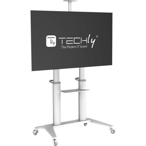 Stand mobil Techly ICA-TR49W, 70inch-120inch, Raft multimedia, Reglabil, 140 kg (Alb) Stand mobil Techly ICA-TR49W, 70inch-120inch, Raft multimedia, Reglabil, 140 kg (Alb)