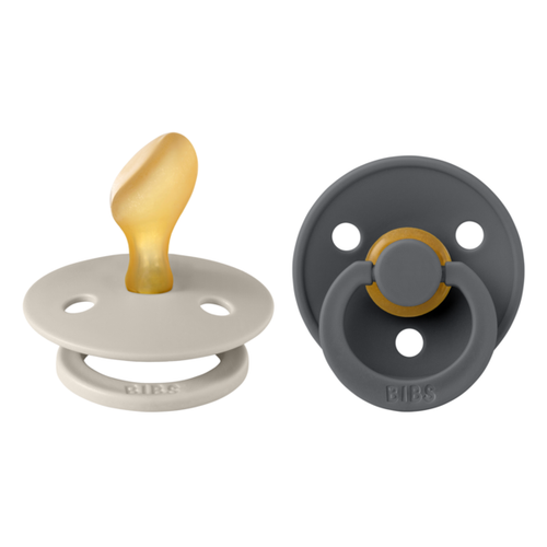 Set 2 suzete Colour Latex BIBS, tetina anatomica, 6 luni +