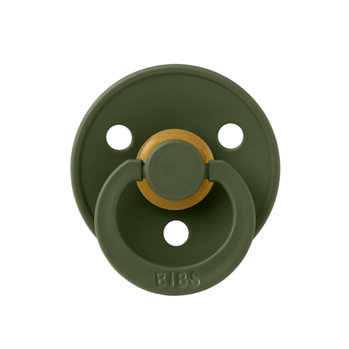Suzeta Colour Latex BIBS Hunter Green, tetina rotunda, 6 luni +