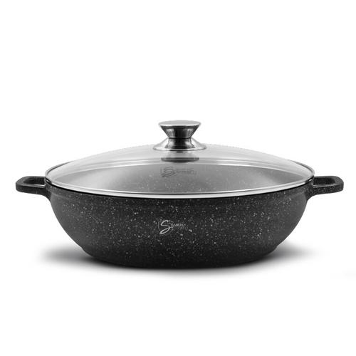 Cratita cu capac Samus TOL321-CC, 32cm, Aluminiu turnat, 5.5 L (Negru) Cratita cu capac Samus TOL321-CC, 32cm, Aluminiu turnat, 5.5 L (Negru)