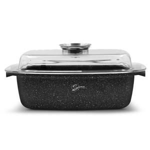 Tava inalta cu capac Samus Toledo Line TOL323-RC, 32x22x10.5 cm, 5.5l (Negru)