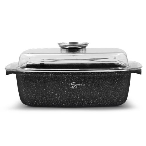 Tava inalta cu capac Samus Toledo Line TOL323-RC, 32x22x10.5 cm, 5.5l (Negru)