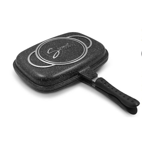 Tigaie grill dubla Samus Toledo Line TOL3232-GC, 32x25x7 cm
