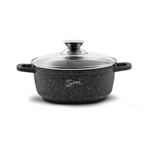 Oala cu capac Samus Toledo Line TOL20-OC, 20 cm, 2.3 L (Negru) Oala cu capac Samus Toledo Line TOL20-OC, 20 cm, 2.3 L (Negru)