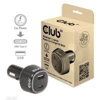 Incarcator auto CLUB3D CAC-1922, 63W, USB-A, USB Type-C (Negru)