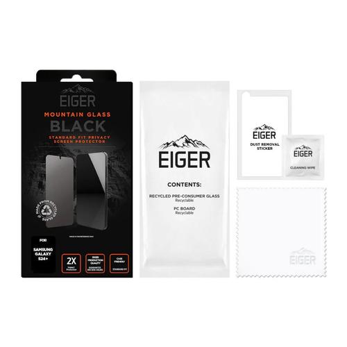 Folie Sticla Eiger Mountain Glass Privacy pentru Samsung Galaxy S24 Plus (Negru)