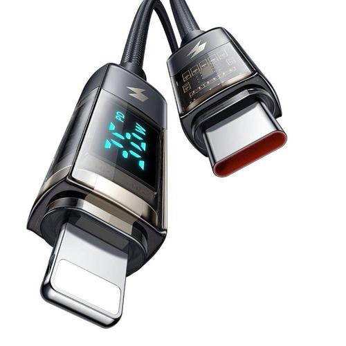 Cablu de date Mcdodo Type-C - Lightning Display Auto Power Off, Fast Charging, 1.2m, 36W, Negru