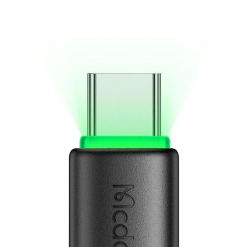 Cablu de date Mcdodo Type-C - Type-C Alpha Series Silicone, Fast Charging, 65W, LED, 1.2m, Negru