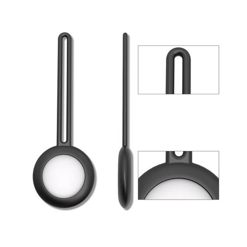 Husa Breloc Lemontti LEMATSKRBK pentru Apple AirTag, Silicon (Negru)