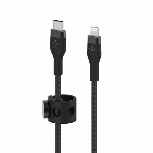 Cablu de date Belkin CAA011bt2MBK BOOST CHARGE PRO, Flex, USB-C - LTG, 2 m (Negru)