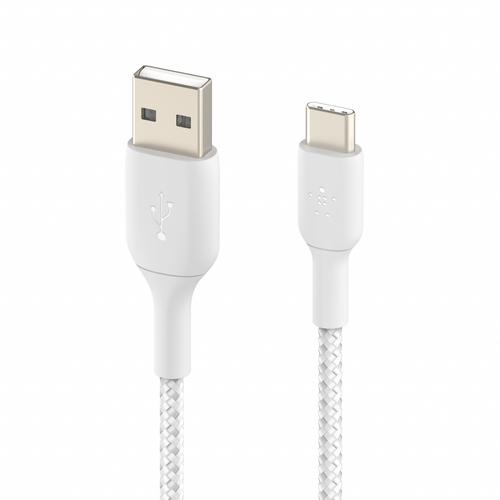 Cablu de date Belkin CAB002bt2MWH, BOOST CHARGE, USB-A - USB-C, 2 m (Alb)