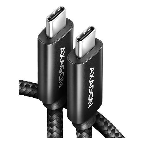 Cablu de date Axagon BUCM2-CM10AB, USC-C la USC-C, Lungime 1m, PD 240 W, 5A, QC4+ (Negru)